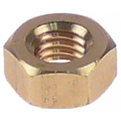 nut M8 H 6,4mm brass WS 13 Qty 1 pcs DIN 934