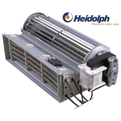 Ventilator cu baterie electrica de incalzire, lungime 180 mm, tambur ø 60 mm, pozitie motor dreapta, 230V, 50Hz, 17W - 601027