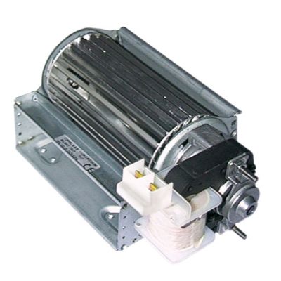 Ventilator tangential cu tambur, lungime 120 mm, tambur ø 60 mm, pozitie motor dreapta, 230 V, 50 Hz, 19 W, frigorifice - Cod 601028