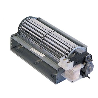 Ventilator tangential cu tambur, lungime 180 mm, tambur ø 60 mm, pozitie motor dreapta, 230 V, 50 Hz, frigorifice - Cod 601031