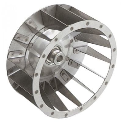 Palete pentru motor de ventilator de aer cald, D1 ø 160 mm D2 ø 12 mm D3 ø 16 mm, H1 70 mm H2 29 mm, palete 16 - Cod 601068