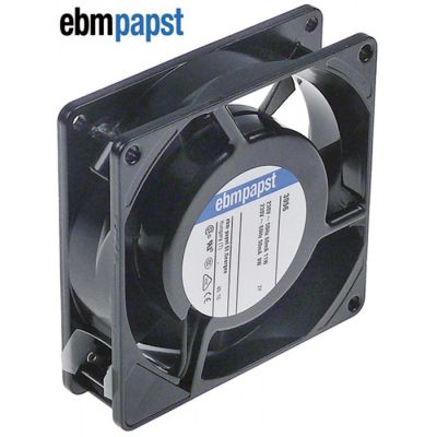 Ventilator patrat axial metalic 92 x 92 mm, H 25 mm, 230VAC, 50/60 Hz, 9/11W, rulmenti cu bile, ebmpapst nr. prod. 3956 - 601082