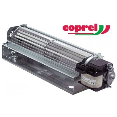 Ventilator tangential cu tambur, lungime 270 mm, tambur ø 60 mm, pozitie motor dreapta, 230 V, 50 Hz, 40 W, frigorifice - Cod 601107