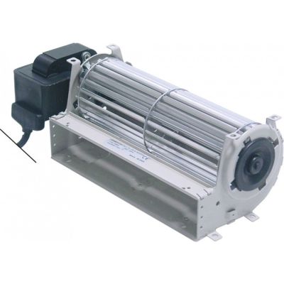 Ventilator tangential cu tambur, lungime 180 mm, tambur ø 60 mm, pozitie motor stanga, 230 V, 50 Hz, 40 W, frigorifice - Cod 601110