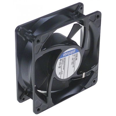 Ventilator 12V DC, 4,5 W, patrat 119 x 119 mm, H 38 mm, din metal, cu rulmenti cu bile, EBM 4182NX - 601121