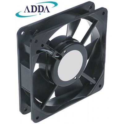 Ventilator Axial, L 119 mm, W 119 mm, H 25 mm, 230 V CA, 50/60 Hz, 19/18 W, rulment cu bile, conectare cablu, metal - Cod 601131
