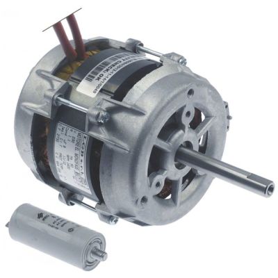 Motor pentru ventilator de aer cald, 230 V, faze 1, 50 Hz, 0,25 kW, 2800 rpm, viteze 1, L1 120 mm L2 77 mm, D1 ø 12 mm, 1,2 A, LGB - Cod 601178