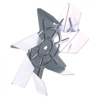 Elice rotor pentru ventilator de aer cald, ø 145 mm, W 25 mm, intrare ax ø 6x5 mm, palete 7 - 601200