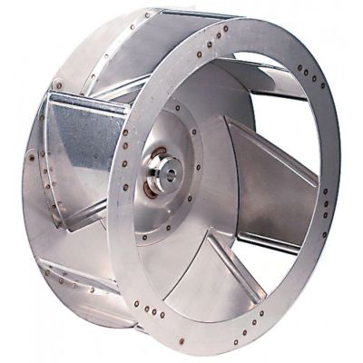 Turbina Ventilator cu 6 aripioare, ø 350 mm, H1 127 mm,  D2 ø 13 mm, D3 ø 16 mm, H2 37 mm - 601343