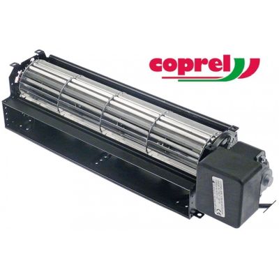 Ventilator tangential cu tambur, lungime 300 mm, tambur ø 60 mm, pozitie motor dreapta, 43 W, 230 V, 50/60 Hz, frigorifice - 601434