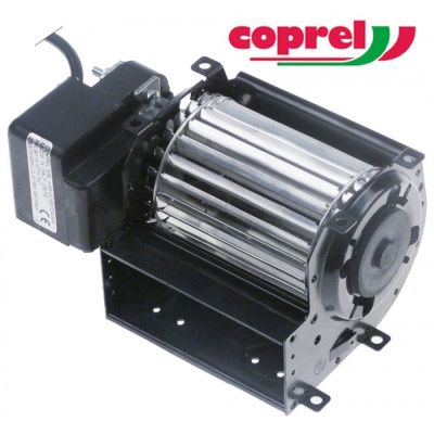 Ventilator tangential cu tambur, lungime 90 mm, tambur ø 60 mm, pozitie motor stanga, 230 V, 50 Hz, 18 W, frigorifice - Cod 601640
