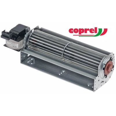 Ventilator tangential cu tambur, lungime 240 mm, tambur ø 60 mm, pozitie motor stanga, 230 V, 50/60 Hz, 37 W - Cod 601671