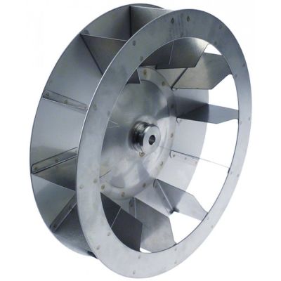 fan wheel D1 ø 350 mm, H1 80 mm, vanes 12
