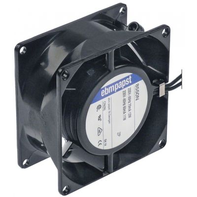 axial fan L 80mm W 80mm H 38mm 230VAC 50/60Hz 12W bearing slide bearing connection cable 300mm