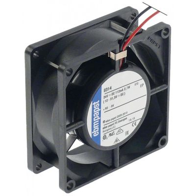 axial fan L 80 mm W 80 mm H 32 mm 24VDC 2,7 W bearing ball bearing connection cable 300mm