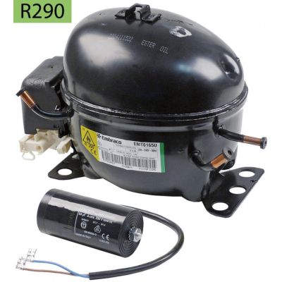 compressor coolant R290 type EMT6165U 220/240V 50 Hz HBP 7,8 kg 1/3HP power input 840 W