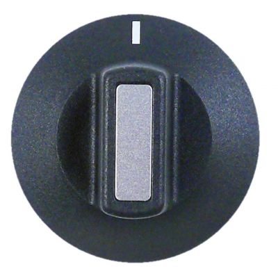 Buton comutator poziția zero ø 50mm ax ø 6x4,6mm aplatizare jos - 670001