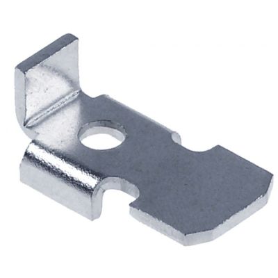 shelf support L 27,5mm W 15mm H 7mm hole ø 5mm nickel-plated brass