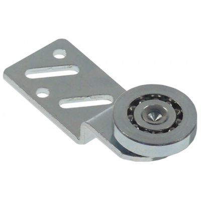 roller rollerø 25 mm tread steel with holder mounting pos. front bearing ball bearing W 26 mm