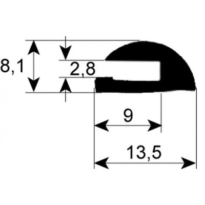 window gasket profile 1882 Qty by meter
