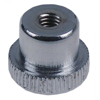 knurled nut M6 ø 19mm H 15mm chrome-plated steel