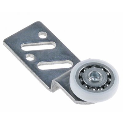 roller rollerø 25mm tread plastic with holder SS mounting pos. front bearing ball bearing