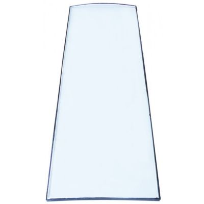 glass panel W 460mm H 1360mm thickness 17mm curved for fridge