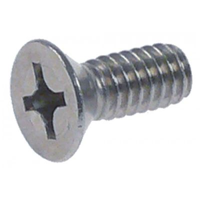 countersunk screw thread 1/4" L 15 mm SS head ø 11,6 mm ø 6,14 mm