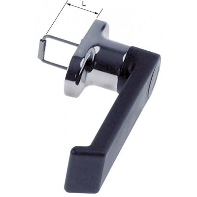 door handle for headed units L 145mm W 40mm H 62mm spring length 40mm inner black