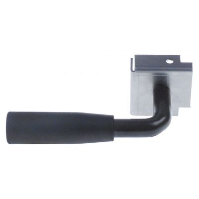 door handle for pizza oven L 140mm W 78mm handle ø 27,5mm with flange black
