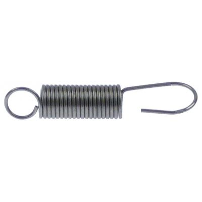 tension spring ø 6mm total length 33mm wire gauge ø 0,7mm L1 6mm L2 14,5mm L3 13mm