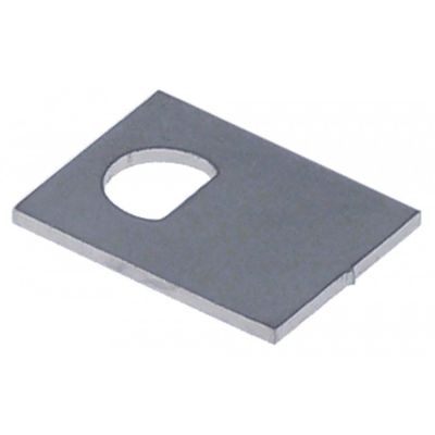 lever for stop bore ø 6x4,6mm L 17mm W 13mm thickness 1mm