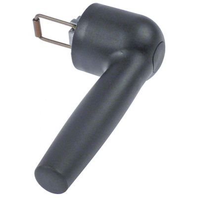 door handle L 180mm W 56mm H 56mm handle ø 32mm spring length 46mm black plastic