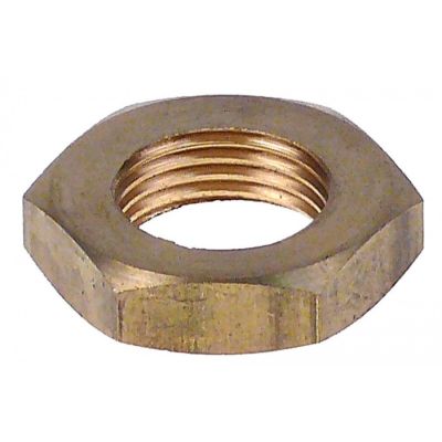 nut M18x1,5 H 7mm WS 27 brass Qty 1 pcs