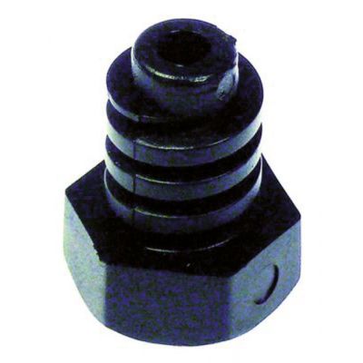 Picior de plastic filet M17, lungime filet 23 mm, hexagon 24, H 11 mm - 695601