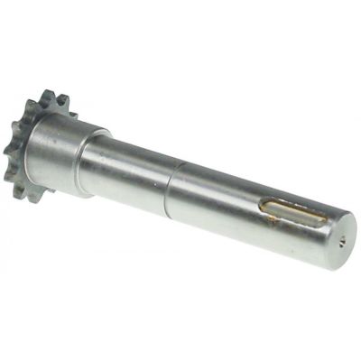 drive shaft with toothed chain drive ø 20 mm L 122 mm teeth 12 NT05-10 - Code 697045