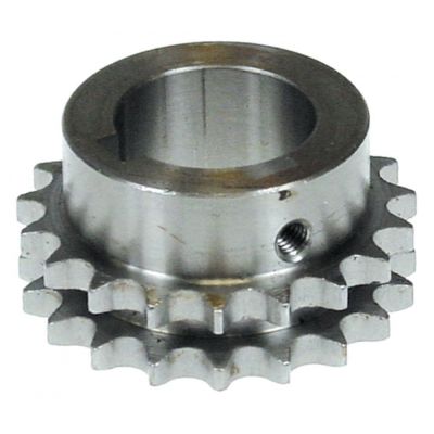 Roata dintata dubla 07NT5035MM, pentru lant DIN/ISO 06 B-2, cu 19 dinti, ax ø 35 mm, H 30 mm - 697060