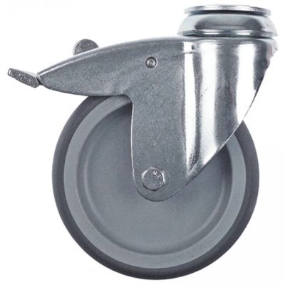 Roată gaură pentru bolț de blocaj Î 160mm cu frână integrală ø gaură 11mm -20 până la +60°C - 700254
