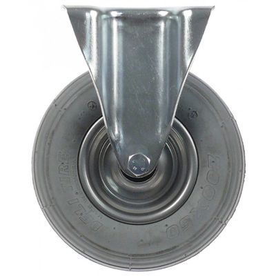 Roata fixa fixare placă DG 105x80mm Î 235mm cu cauciucuri pneumatice ø 200mm lățime roată 50mm - 700269