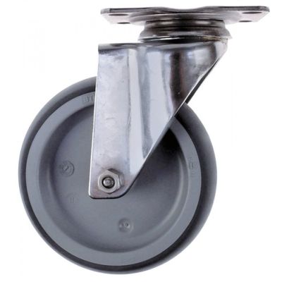 Roată fixare placă DG 75x50mm Î 160mm ø 125mm lățime roată 32mm carcasă oțel inoxidabil - 700270