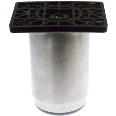 Picior inox reglabil ø 67 mm, H 115-185 mm, distanta dintre gauri L 60x80 mm - 700709