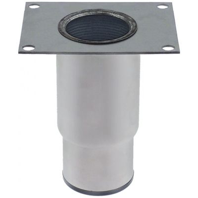 equipment foot tube ø 64 mm plate size 90x130mm hole distance 75x105mm H 135-215mm SS size