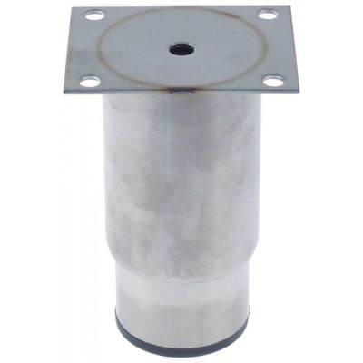 equipment foot tube ø 64 mm plate size 90x70mm hole distance 55x70mm H 115-180mm SS size