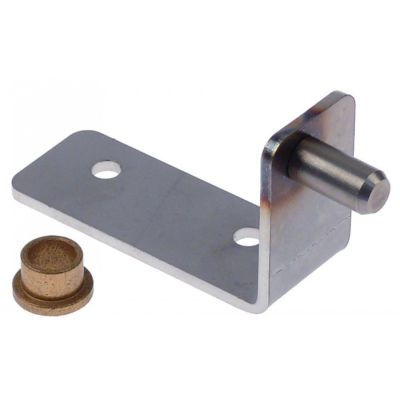 hinge with bush mounting pos. bottom right for convection oven L 46mm W 28mm H 94mm