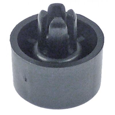 equipment foot ø 20 mm H 19 mm mounting ø 7,5 mm 12 mm plastic Qty 1  pcs
