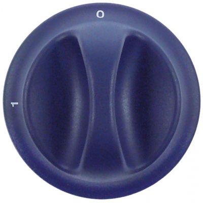 knob 0-1 ø 75 mm shaft ø 6x4.6mm shaft flat upper blue