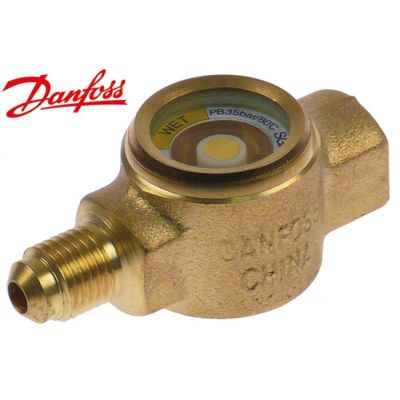 sight glass DANFOSS type SGN 6 with indicator connection 7/16" UNF (1/4" SAE) L 67mm - 750412