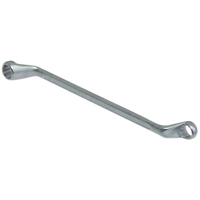 double ring wrench offset size 16/17mm chrome-vanadium steel, chrome-plated