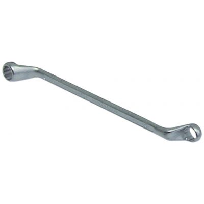 double ring wrench offset size 17/19mm chrome-vanadium steel, chrome-plated