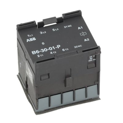 Contactor ABB B6-30-01-P, bobina 24V, motor (AC3 / 400V) 12A / 4kW, ABBEL4305